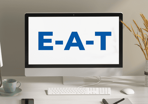 E-A-T Acronym on a desktop computer screen